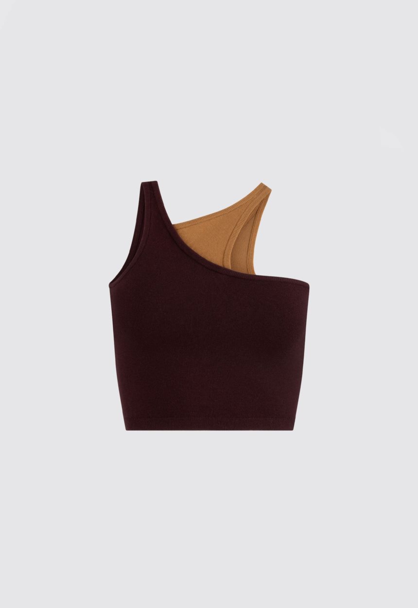 Jac + Jack NAGNATA Retro Tank - Bronze/ Merlot